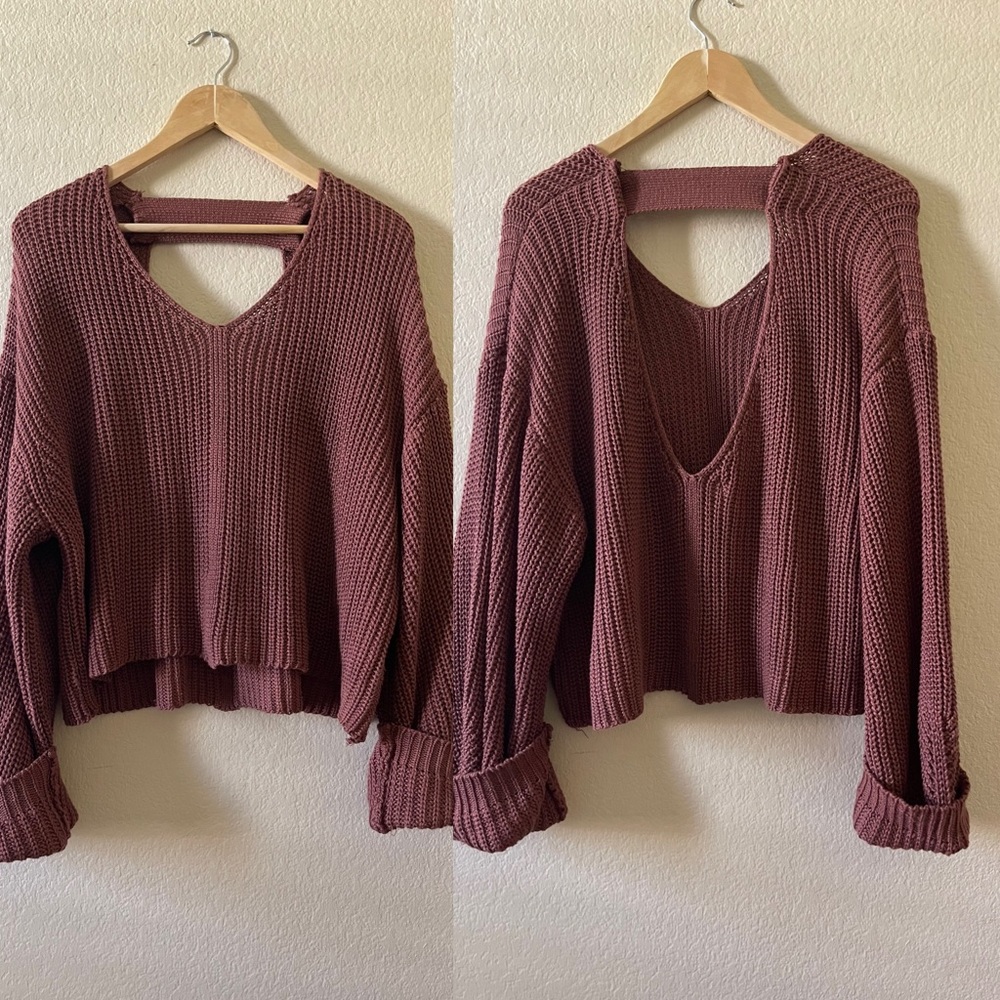 Open back sweater